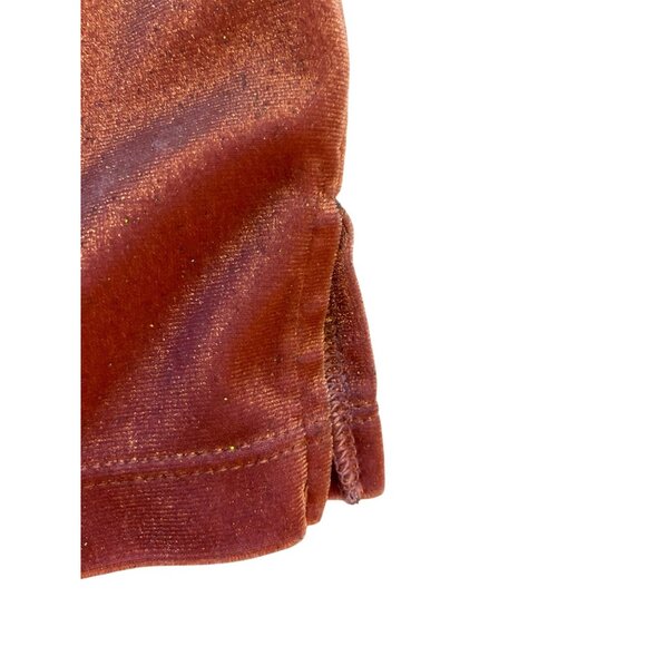 Old Navy Women 1X Plus Top Bright Pink Velvet Glitter Short Sleeve Quiet Luxury - Picture 9 of 15